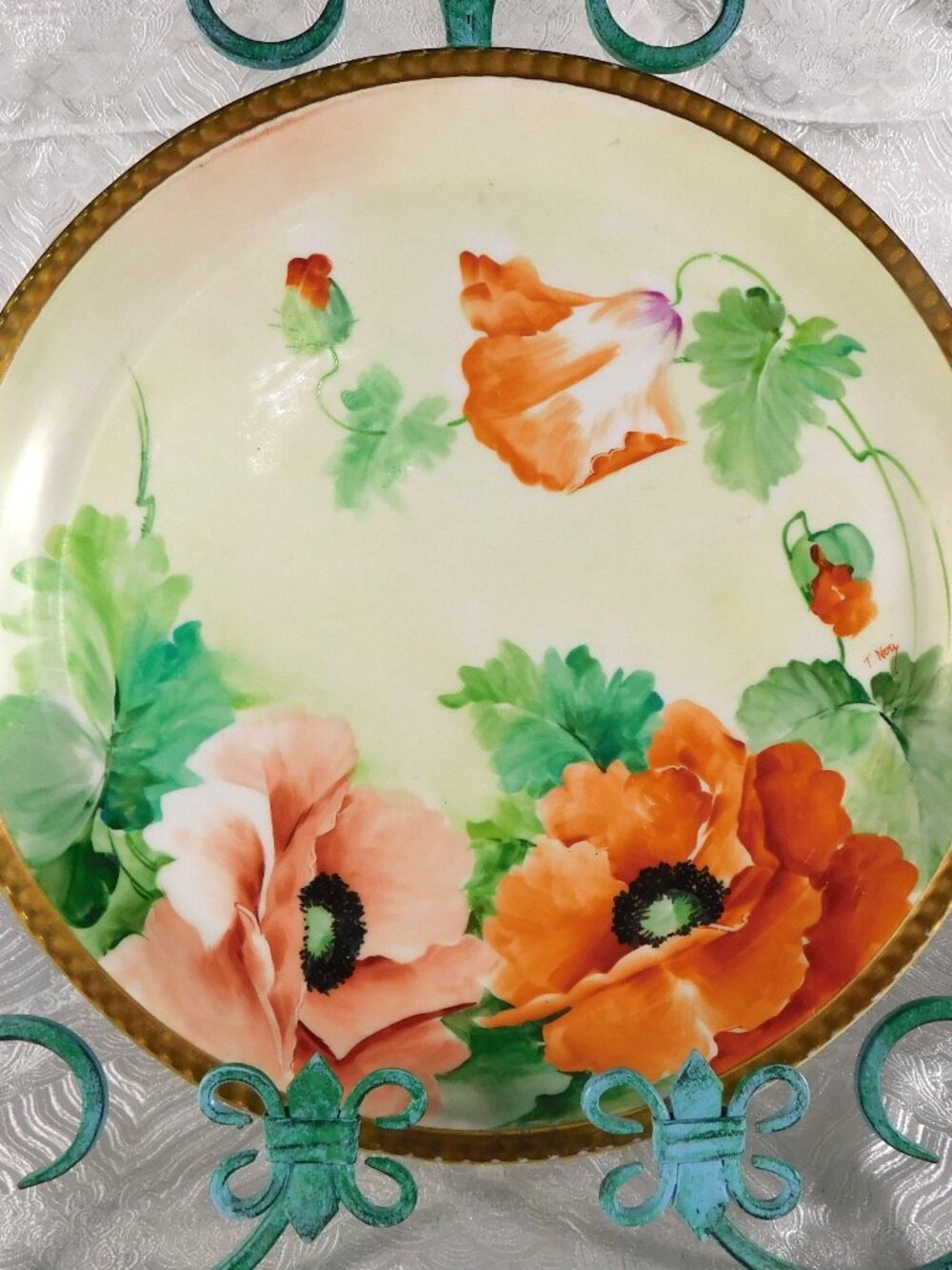 Signed Hand Panted Richard Ginori Serving Tray # 27771